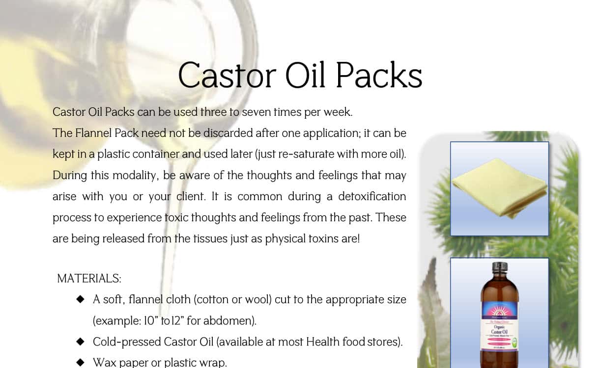 Castor Oil Packs - Handcrafted Botanical Formulas